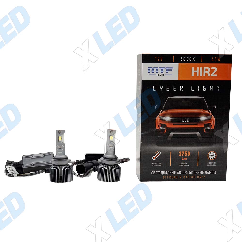 Комплект светодиодных ламп HIR2 MTF Light CYBER LIGHT 6000K 12v