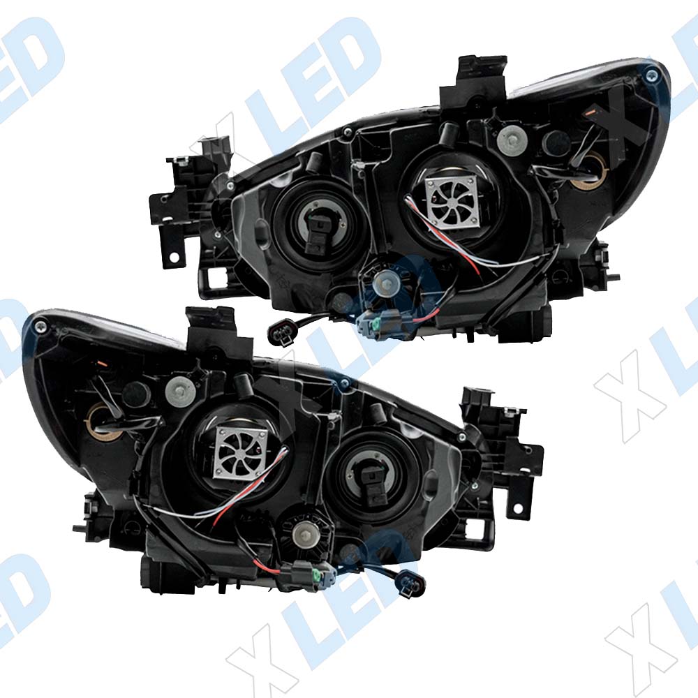 Комплект фар Mazda 6 GJ (2012-2018) с bi-led линзами Х4 X-LED, подключение галоген