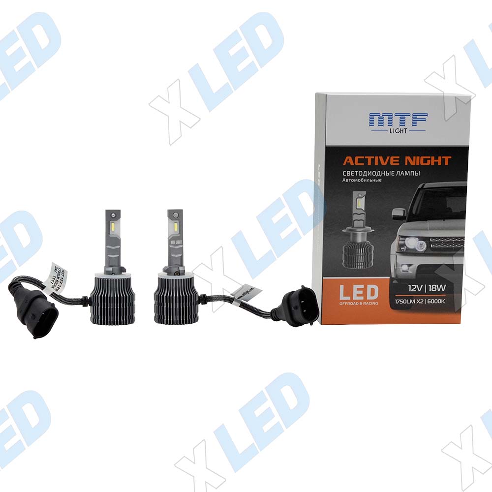 Комплект светодиодных ламп H27 (880/881) MTF Light ACTIVE NIGHT 6000K 12v