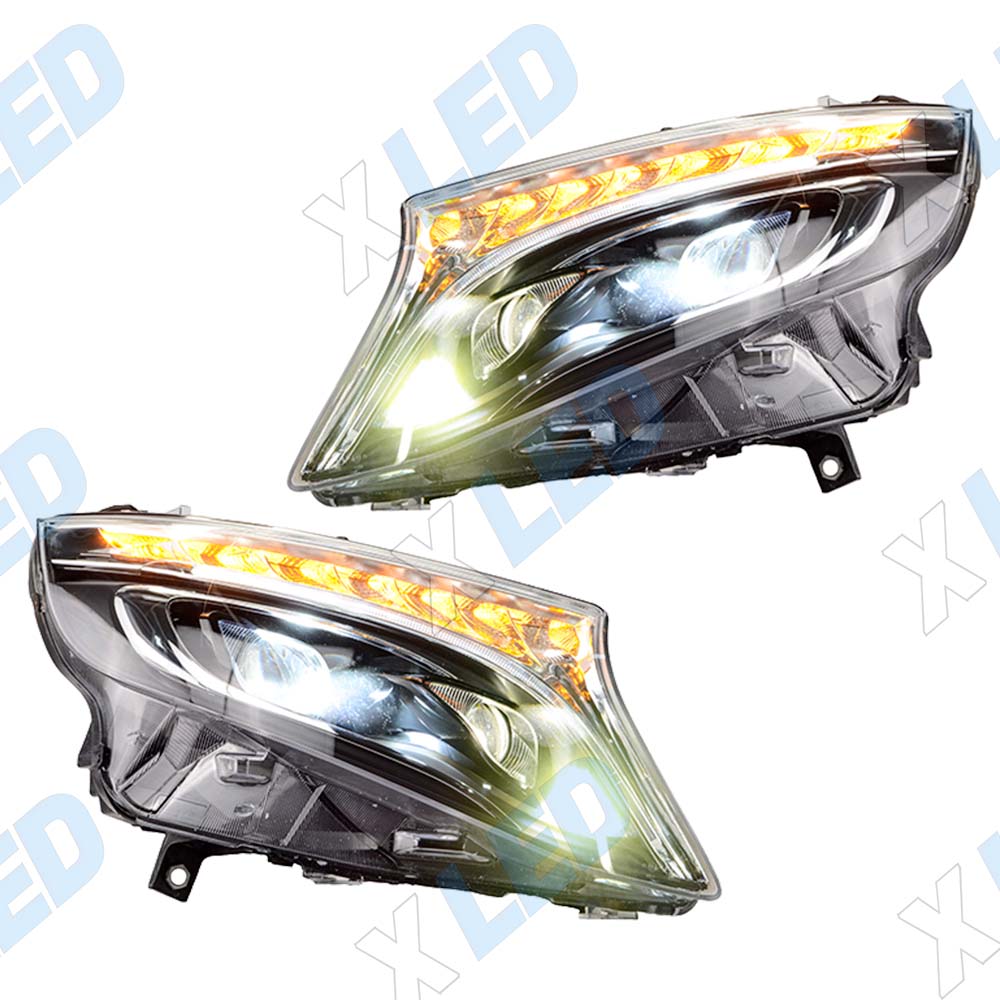 Комплект фар (тюнинг) Mercedes Vito W447 (2014-2026) №1 Bi-Led