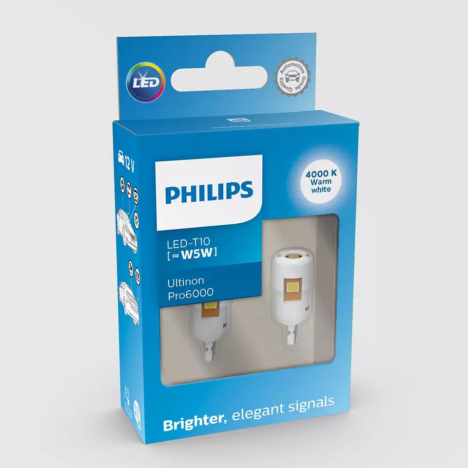 PHILIPS Ultinon Pro6000 12V W5W, 4000К LED