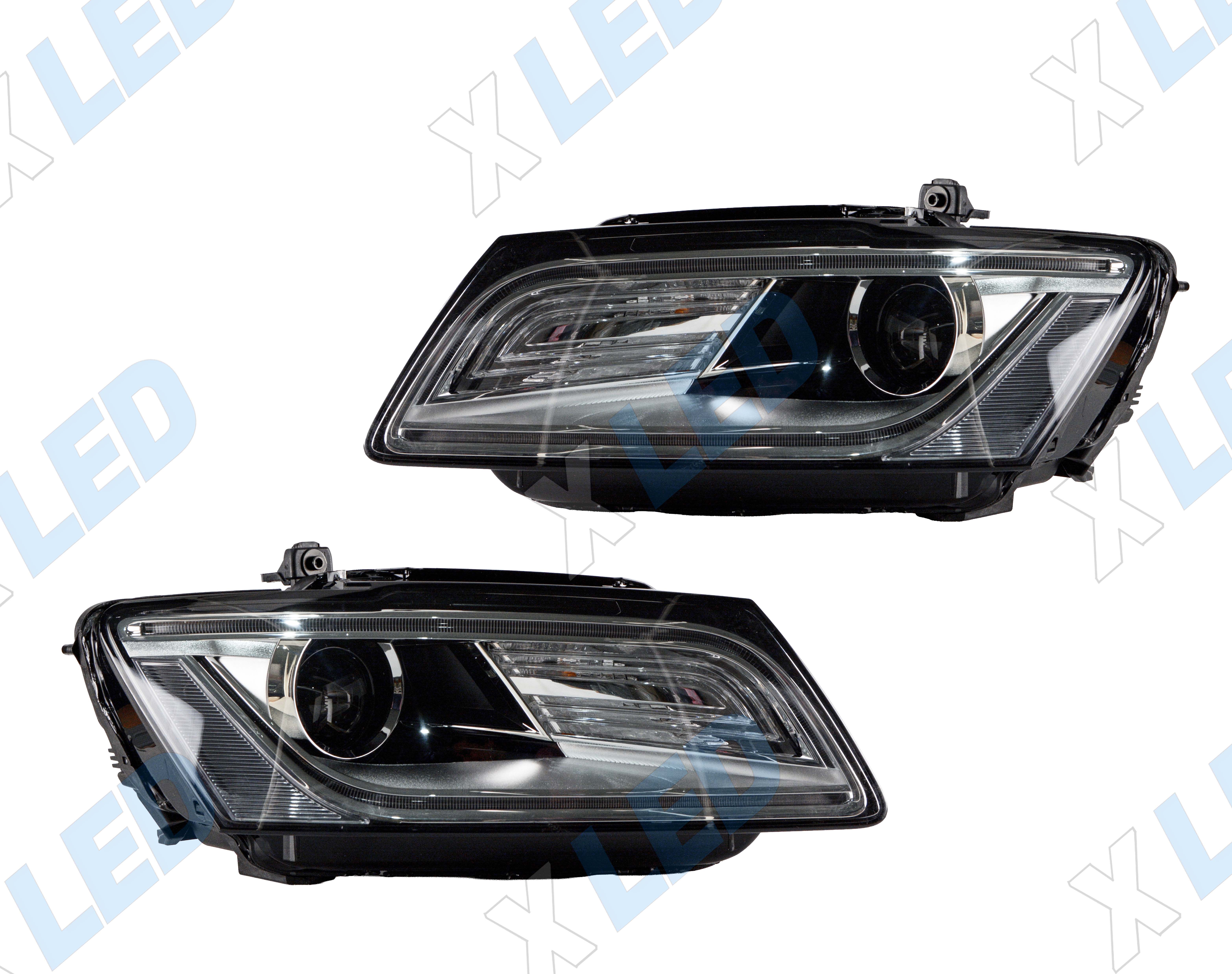 Комплект фар Audi Q5 (2013-2017) с bi-led линзами Х6 X-LED, подключение ксенон