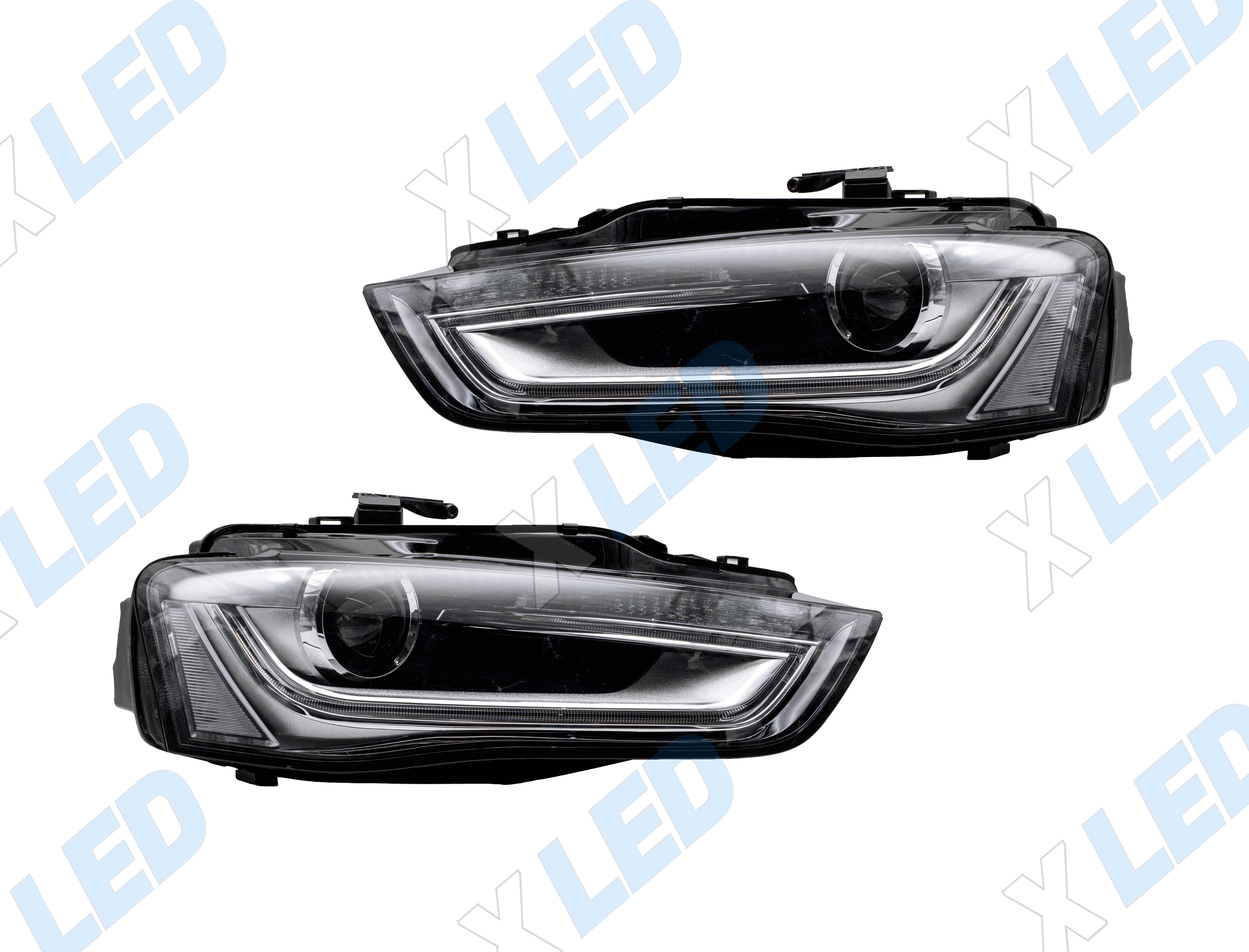 Комплект фар Audi A4 В8 (2011-2015) с bi-led линзами Х4 X-LED, подключение ксенон