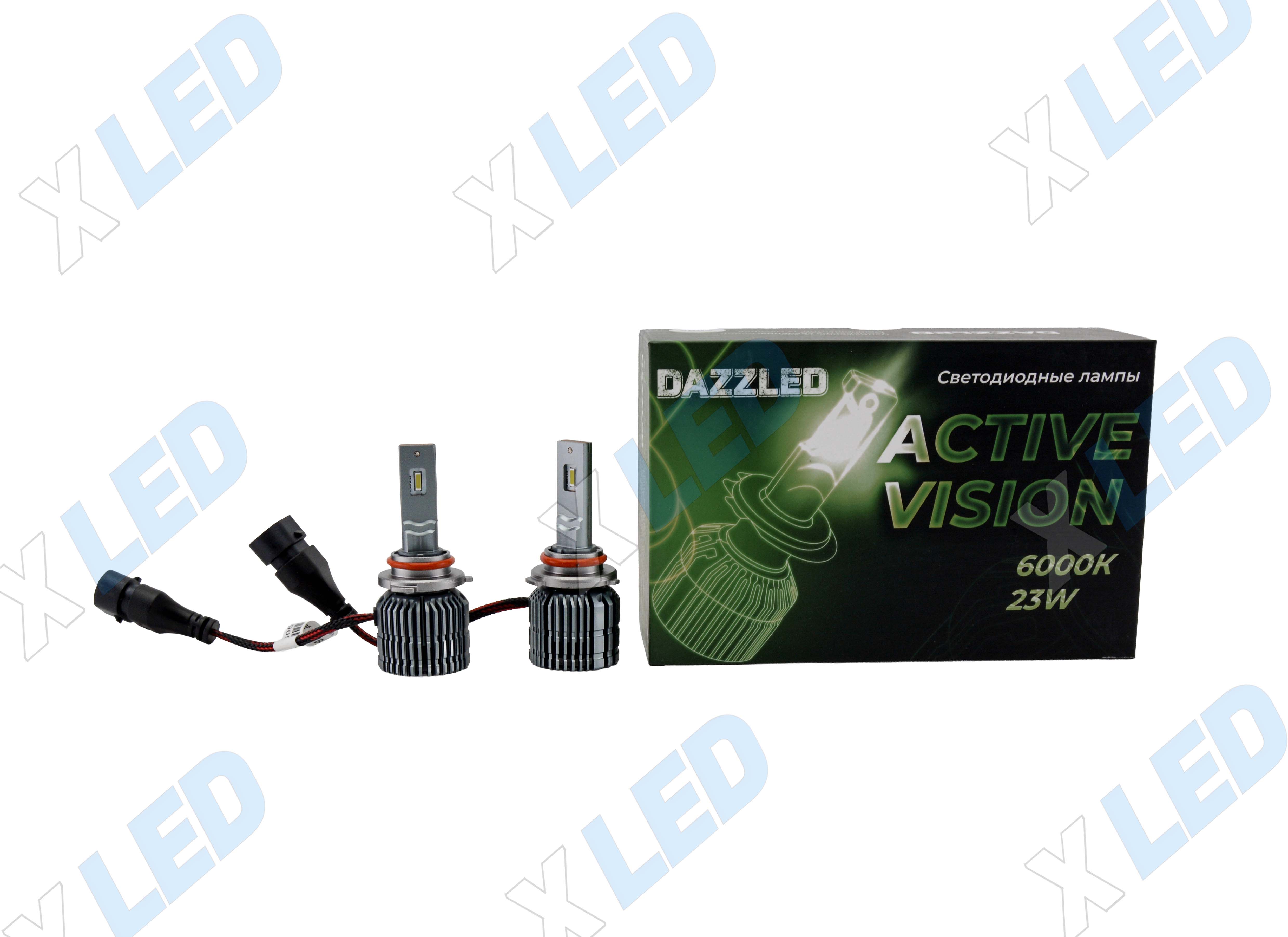 Комплект светодиодных ламп HB4 (9006) Active Vision DAZZLED 12-24v