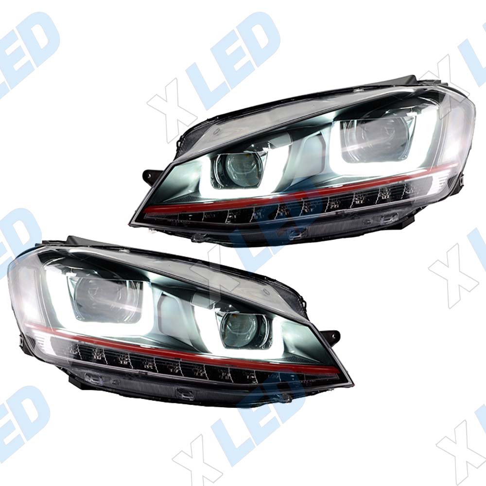 Комплект фар (тюнинг) Volkswagen Golf 7 (2013-2016) Bi-led №1