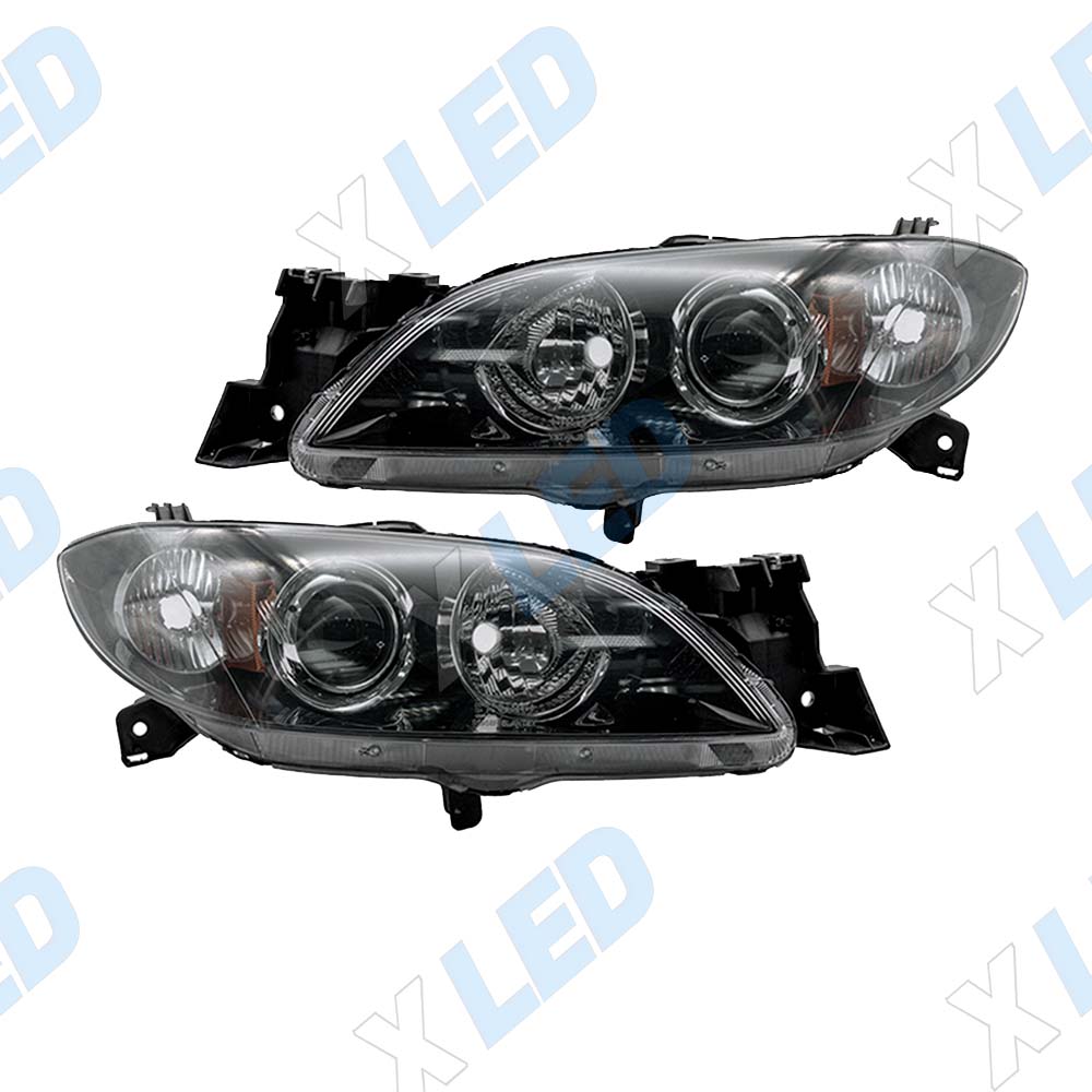 Комплект фар Mazda 3 BK (2006-2009) седан с bi-led линзами ХV6 X-LED и ангельскими глазками