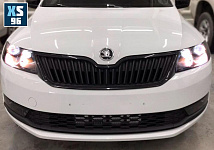 Skoda Rapid установка bi-led линз и покрас фар