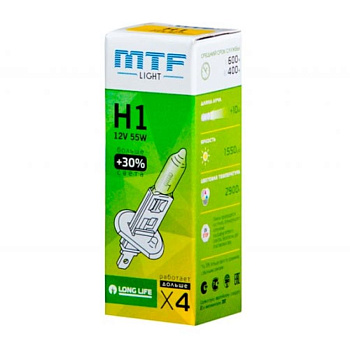 Галогенная лампа H1 MTF Standard +30% 12V