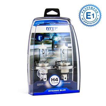 Галогенные лампы H4 MTF Light DYNAMIC BLUE 12V 