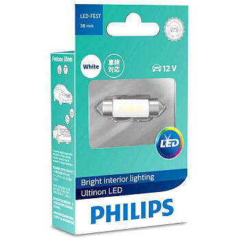 Светодиод PHILIPS 12V Ultinon LED 38мм 6000К