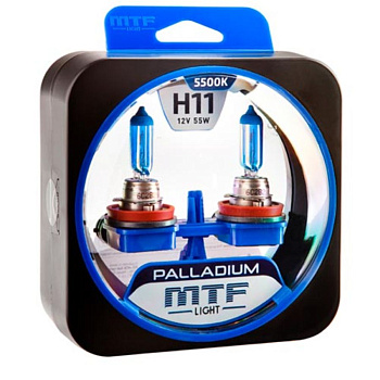 Галогенные лампы H11 MTF Palladium 12V 5500К