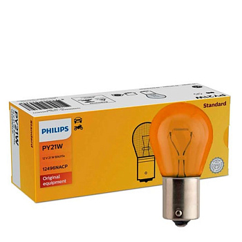 Галогенная лампа PY21W Philips Standart 12V 12496NACP