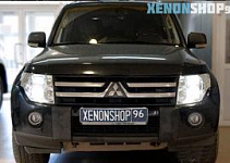 Mitsubishi Pajero 4 2007 Замена на Би-ксеноновые линзы Hella 3