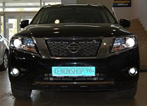 Nissan pathfinder Установка Биксенонавых линз HELLA