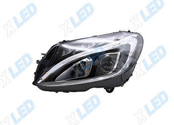 Фара Mercedes C-class W205 (2013-2018) LED, одна линза (левая) 