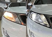 Kia Rio — установка bi-led линз