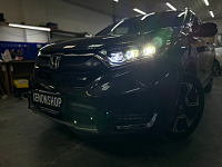 Установка BI-LED линз с тюнинг набором Honda CRV 2019