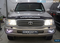 Установка би-ксеноновых линз Hella 3/ Toyota Land Cruiser 100
