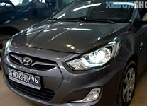 Установка Би-ксеноновых линз Hella 3 | Hyundai Solaris 2012