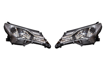 Комплект фар Toyota RAV4 (2012-2015) с bi-led линзами Х5 X-LED, подключение галоген
