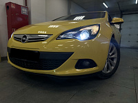 Opel Astra - замена штатных линз на Bi-LED X-LED X3