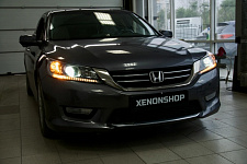 Установка Bi-LED линз X-LED XV3.0/Замена стекл фар/Honda Accord 2012