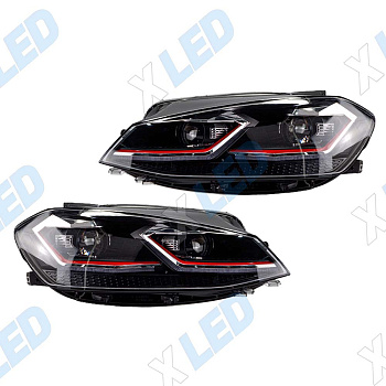 Комплект фар (тюнинг) Volkswagen Golf 7 (2017-2020) Bi-led №2