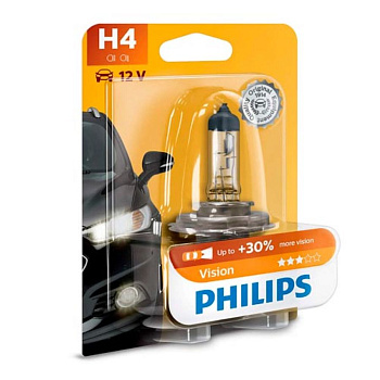 Галогенная лампа H4 Philips Vision 12342PRB1