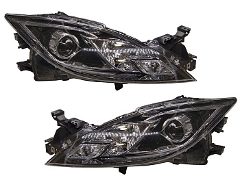 Комплект фар Mazda 6 GH (2007-2013) с bi-led линзами Х6 X-LED, подключение ксенон