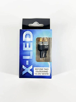 Комплект светодиодных ламп W21/5W X-LED (15*2835SMD Osram) Canbus 12-24V White