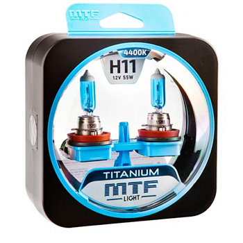 Галогенные лампы H11 MTF Titanium 12V 4400K