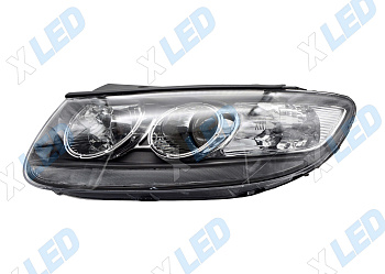 Фара Hyundai Santa Fe II (2005-2012) линза галоген (левая)