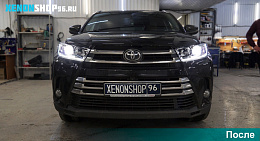 Замена линз на Би-ксеноновые Hella 3 | Toyota Higlander