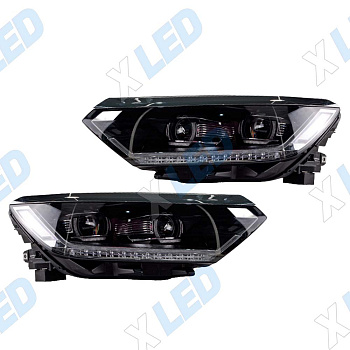 Комплект фар (тюнинг) Volkswagen Passat B8 (2014-2020) Bi-Led (динамичный поворотник)