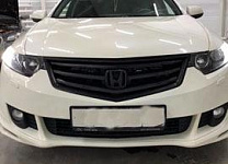 Honda Accord 8 Замена линз и стекл, установка дхо