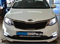 Установка биксеноновых линз Morimoto G5H1 на Kia Rio 2016.