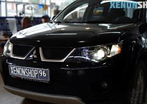 Mitsubishi Outlander - Установка Би-ксеноновых линз Hella 3