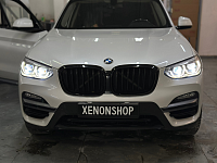 BMW X3 замена штатных линз на BI-LED модули Osram CBB(квадро свет)