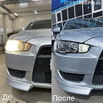 Mitsubishi Lancer- Установка Bi-LED линз