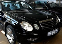 Mercedes E230 Замена на Би-ксеноновые линзы Hella 3R