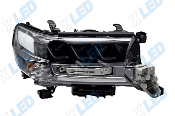 Фара (тюнинг) Toyota Land Cruiser 200 рестайлинг 2 (2016-2021) №1 LED 3 линзы (правая)