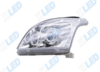 Фара Toyota Land Cruiser Prado 120 (2002-2009) линза галоген, без электрокорректора (левая)