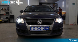 Замена линз на Би-ксеноновые Hella 3 | Passat B6