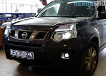 Nissan X-Trail T31 2013 Замена на Би-ксеноновые линзы HELLA 4R