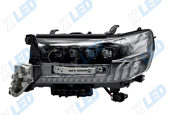 Фара (тюнинг) Toyota Land Cruiser 200 рестайлинг 2 (2016-2021) LED 4 линзы (левая) 