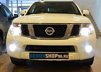 Установка би-ксеноновых линз Koito Q5. в Nissan Pathfinder 2009 год