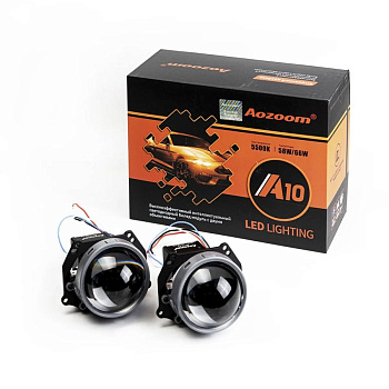 Комплект Би-лед (Bi-Led) линз Aozoom A10 UNICORN New (модификация №2) 3.0 5500K