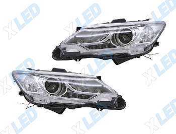 Комплект фар Toyota Camry XV55 (2014-2017) с bi-led линзами Х4 X-LED, подключение галоген