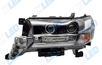 Фара Toyota Land Cruiser 200 рестайл 2 (2016-2021) №1 LED Laser lens без электрокорректора (левая)