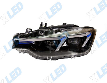 Фара BMW 3 F30 (2012-2019) LED, с электрокорректором, ручная регулировка (левая)